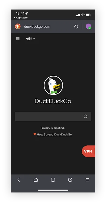 能够帮助您导航洋葱网站和暗网链接的DuckDuckGo暗网版本。